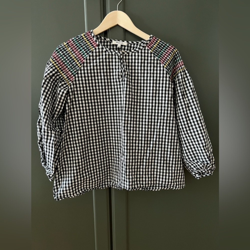 Madewell Gingham top